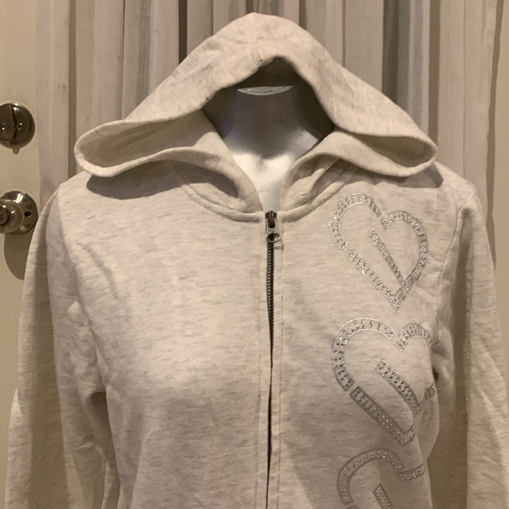 AERO AEROPOSTALE Live Love Dream Full Zip IvoryHoodie